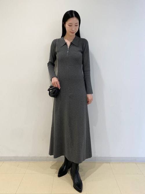 Sustainableスキッパーニットワンピース（ワンピース）｜SNIDEL