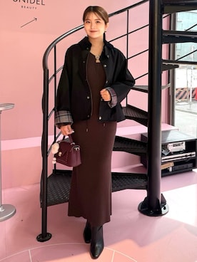 「アイテム（チャーム）」を使った、SNIDELさん（レディース・153cm）の秋コーディネート