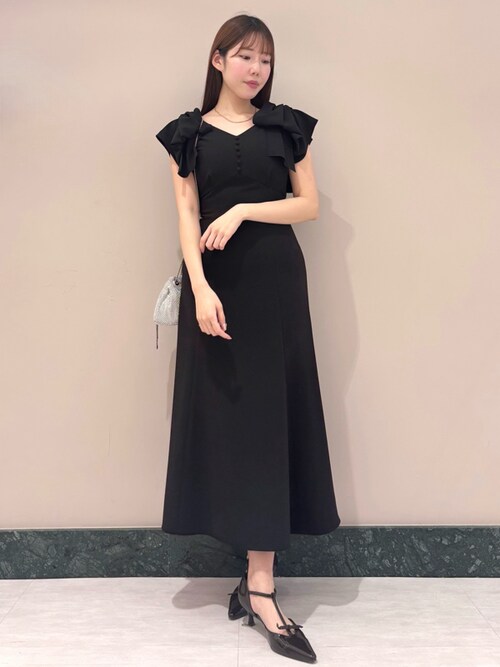 リボンショルダードレス（ワンピース）｜SNIDEL（スナイデル）の  