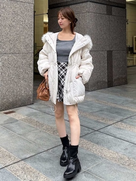 「アイテム（イヤリング）」を使った、SNIDELさん（レディース・162cm）の秋コーディネート