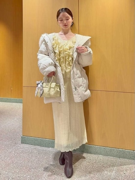 「アイテム（バンダナ/スカーフ）」を使った、SNIDELさん（レディース・160cm）の秋コーディネート