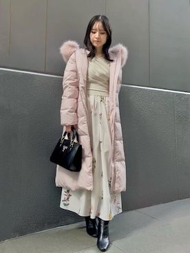 「SNIDEL（スナイデル）のアイテム（ダウンジャケット/コート）」を使った、SNIDELさん（レディース・160cm）の冬コーディネート