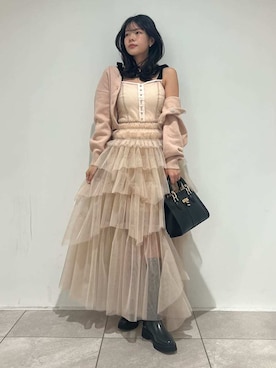 「SNIDEL（スナイデル）のアイテム（シューズ）」を使った、SNIDELさん（レディース・157cm）の冬コーディネート