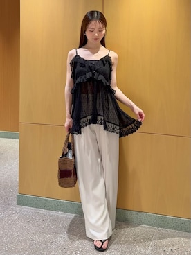「SNIDEL（スナイデル）のアイテム（パンツ）」を使った、SNIDELさん（レディース・160cm）の夏コーディネート