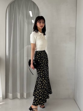 「SNIDEL（スナイデル）のアイテム（スカート）」を使った、SNIDELさん（レディース・162cm）の春コーディネート