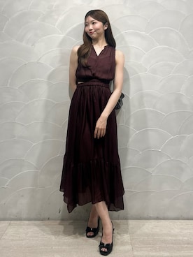 「SNIDEL（スナイデル）のアイテム（ワンピース/ドレス）」を使った、SNIDELさん（レディース・162cm）の夏コーディネート