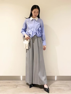 「SNIDEL（スナイデル）のアイテム（パンツ）」を使った、SNIDELさん（レディース・167cm）の冬コーディネート