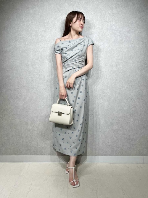 フラワープリントドレープワンピース(ワンピース)|SNIDEL フラワープリントドレープワンピース(ワンピース)|SNIDEL