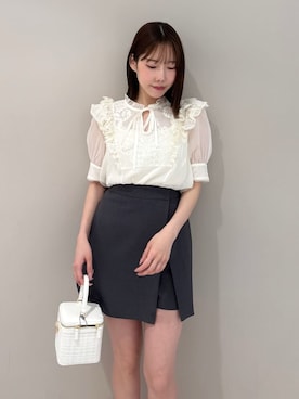「透けトップス」｜SNIDELさん（レディース・157cm）の夏コーディネート