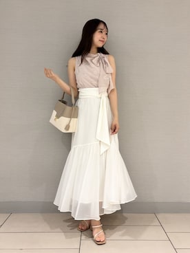 「SNIDEL（スナイデル）のアイテム（バッグ）」を使った、SNIDELさん（レディース・154cm）の夏コーディネート