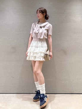 「SNIDEL（スナイデル）のルーズソックス（ソックス/靴下）」を使った、SNIDELさん（レディース・162cm）の秋コーディネート