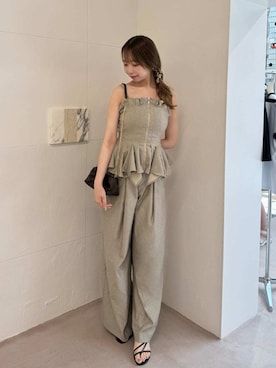 「SNIDEL（スナイデル）のアイテム（パンツ）」を使った、SNIDELさん（レディース・160cm）の夏コーディネート