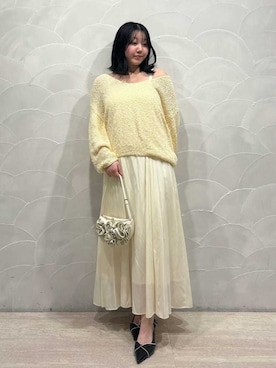 「SNIDEL（スナイデル）のアイテム（ワンピース/ドレス）」を使った、SNIDELさん（レディース・153cm）の冬コーディネート