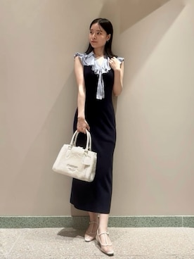 「ニットワンピース」｜SNIDELさん（レディース・160cm）の夏コーディネート