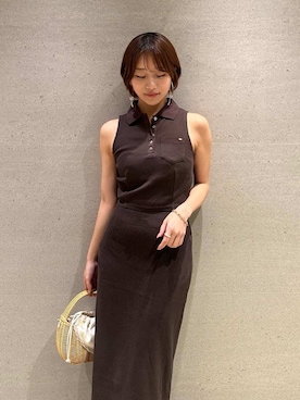 「SNIDEL（スナイデル）のアイテム（かごバッグ）」を使った、SNIDELさん（レディース・153cm）の夏コーディネート