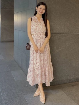 「SNIDEL（スナイデル）のアイテム（ワンピース/ドレス）」を使った、SNIDELさん（レディース・165cm）の夏コーディネート