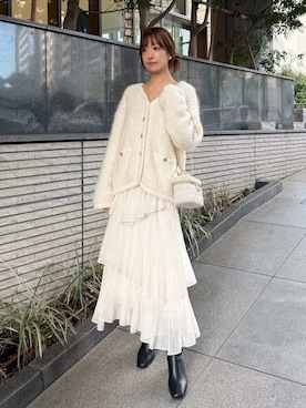 「アイテム（イヤリング）」を使った、SNIDELさん（レディース・162cm）の秋コーディネート