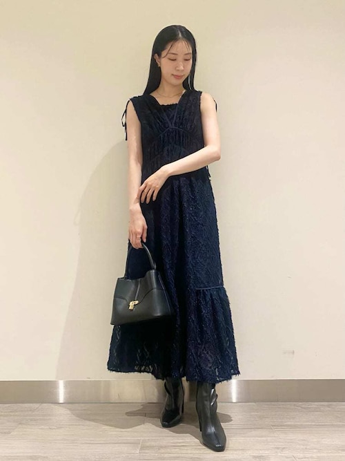 00サイズあり】ジャガードドロストディティールワンピース