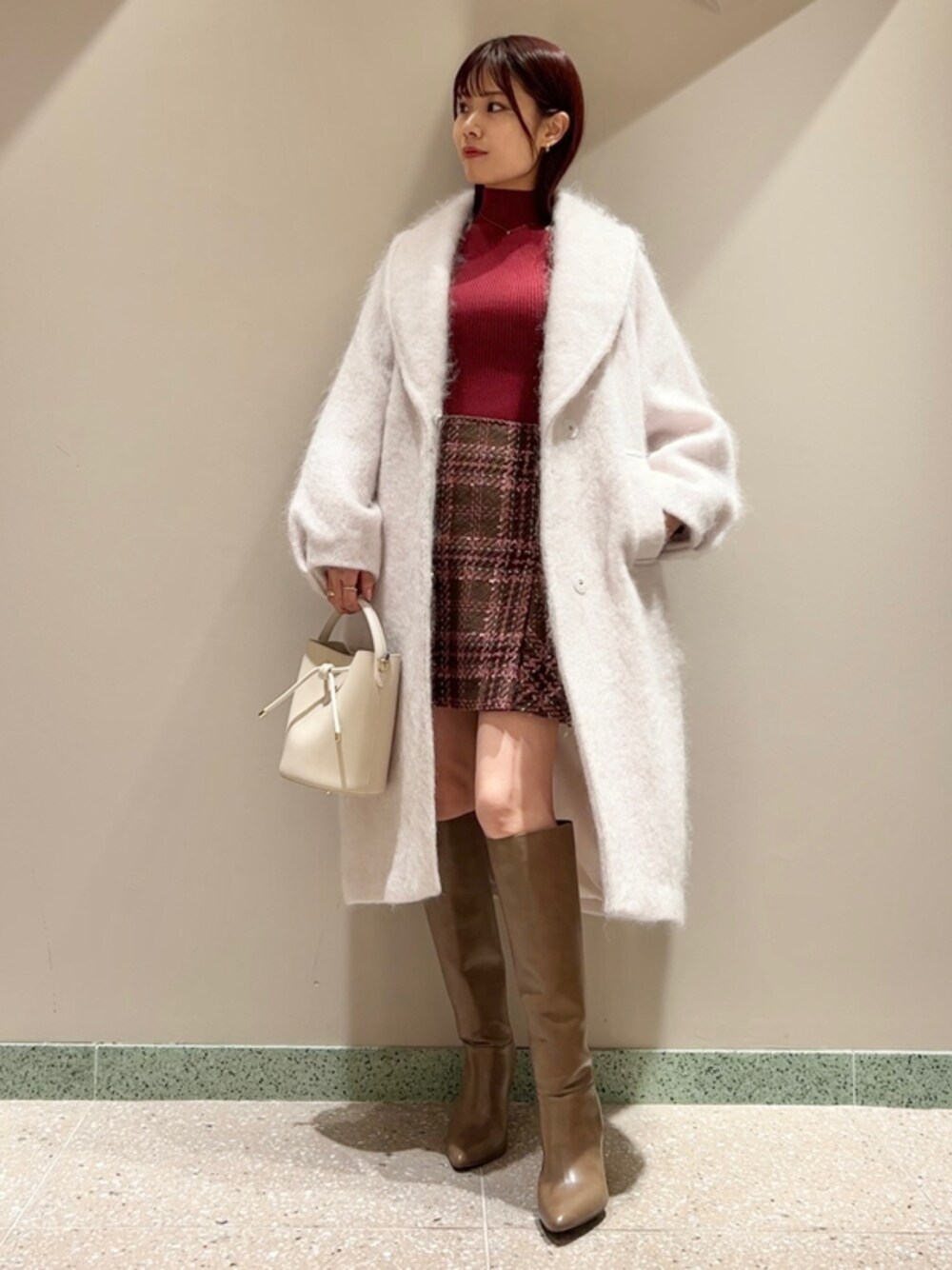 SNIDEL シャギーロングコート