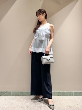 「アイテム（バッグ、ブルー系）」を使った、SNIDELさん（レディース・165cm）の夏コーディネート