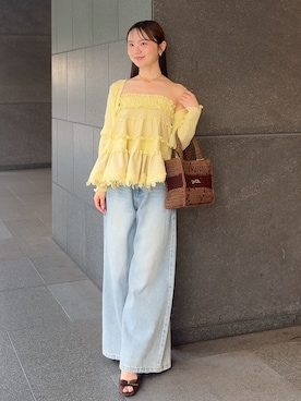 「SNIDEL（スナイデル）のアイテム（トップス）」を使った、SNIDELさん（レディース・160cm）の夏コーディネート