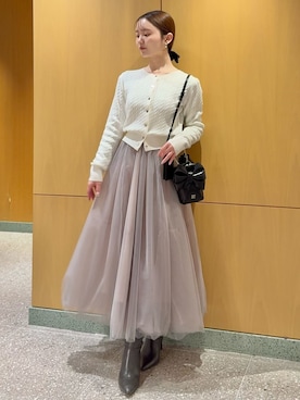 「アイテム（ワンピース/ドレス、パープル系）」を使った、SNIDELさん（レディース・160cm）の秋コーディネート