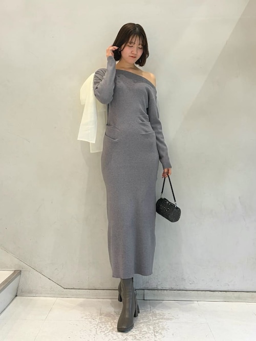 ショルダーリボンニットワンピース（ワンピース）｜SNIDEL（スナイデル