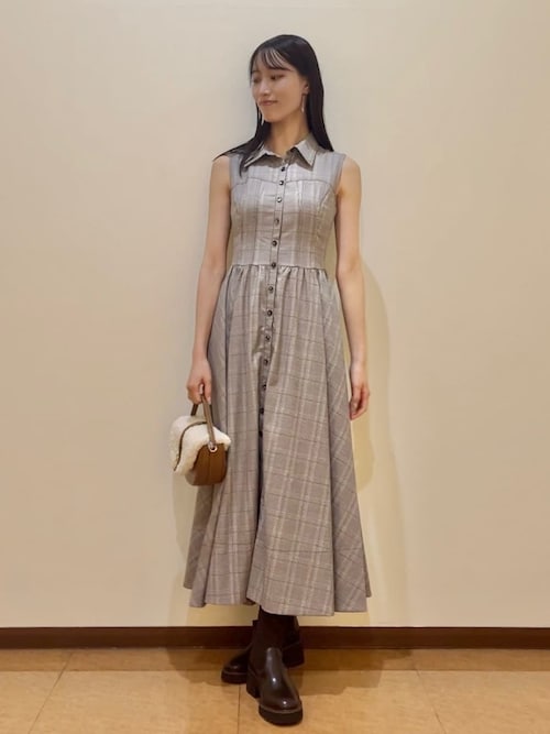 Sustainableコルセットディテールシャツワンピース（ワンピース