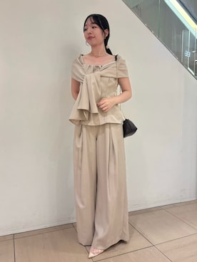 「SNIDEL（スナイデル）のアイテム（パンツ）」を使った、SNIDELさん（レディース・157cm）の夏コーディネート