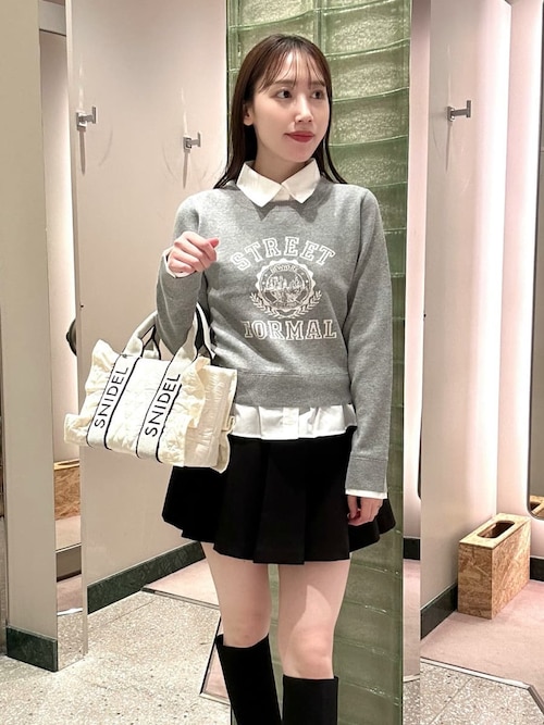 【未使用】SNIDELスナイデルピンクベージュ キルティング ハンドバッグ フリルキルティングロゴバッグ(ハンドバッグ)｜バッグ｜SNIDEL