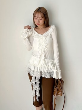 「SNIDEL（スナイデル）のフラップボストンバッグ（ボストンバッグ）」を使った、SNIDELさん（レディース・157cm）の秋コーディネート