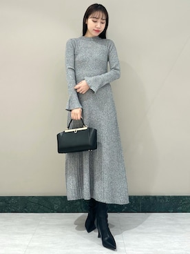 「SNIDEL（スナイデル）のアイテム（ブーツ）」を使った、SNIDELさん（レディース・162cm）の冬コーディネート