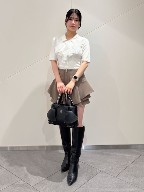 レイヤードフリルミニスカショーパン（その他パンツ）｜SNIDEL