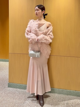 「ワントーンコーデ」｜「アイテム（ワンピース/ドレス）」を使った、SNIDELさん（レディース・160cm）の冬コーディネート