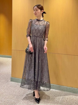 「アイテム（ドレス）」を使った、SNIDELさん（レディース・160cm）の秋コーディネート