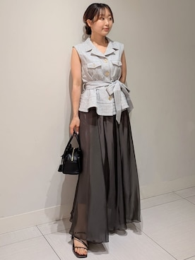 「SNIDEL（スナイデル）のアイテム（ワンピース）」を使った、SNIDELさん（レディース・151cm）の夏コーディネート