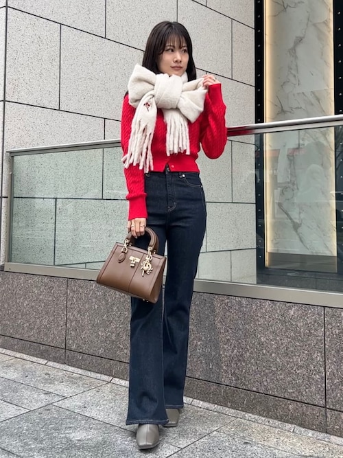 SNIDEL（スナイデル） カーディガン リボンベアニットカーディガン