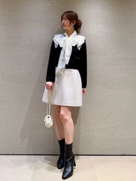 「アイテム（イヤリング）」を使った、SNIDELさん（レディース・162cm）の冬コーディネート