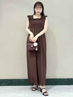 「アイテム（チャーム）」を使った、SNIDELさん（レディース・162cm）の夏コーディネート