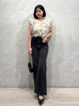 「SNIDEL（スナイデル）のアイテム（パンツ）」を使った、SNIDELさん（レディース・153cm）の春コーディネート