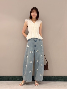 「SNIDEL（スナイデル）のアイテム（バッグ）」を使った、SNIDELさん（レディース・174cm）の夏コーディネート