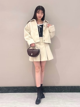 「アイテム（ブルゾン）」を使った、SNIDELさん（レディース・174cm）の秋コーディネート