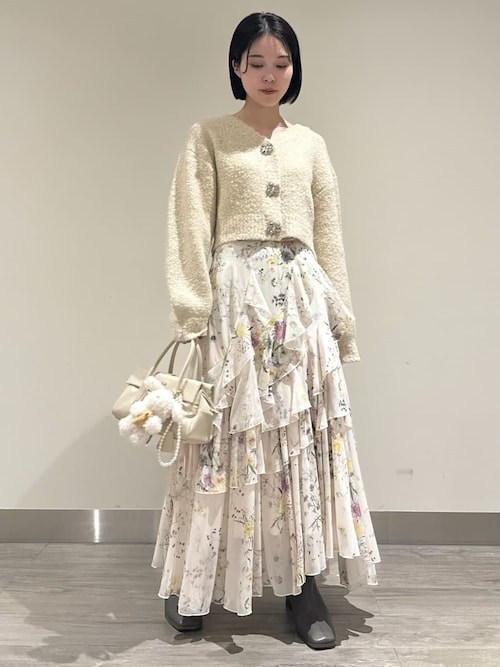 ラッフルフリルティアードスカート（スカート）｜SNIDEL（スナイデル