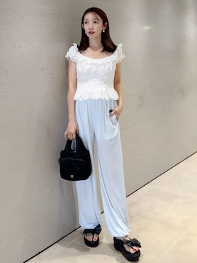 「SNIDEL（スナイデル）のアイテム（パンツ）」を使った、SNIDELさん（レディース・159cm）の春コーディネート