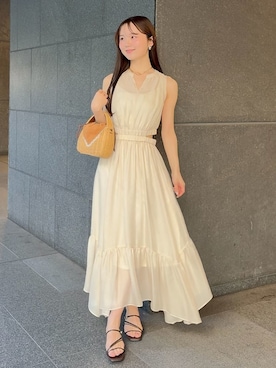 「SNIDEL（スナイデル）のアイテム（バッグ）」を使った、SNIDELさん（レディース・160cm）の夏コーディネート