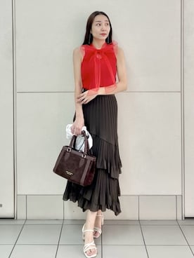 「SNIDEL（スナイデル）のアイテム（スカート）」を使った、SNIDELさん（レディース・165cm）の夏コーディネート
