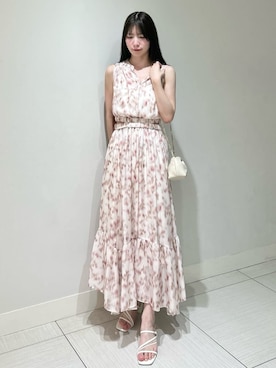 「SNIDEL（スナイデル）のアイテム（ワンピース/ドレス）」を使った、SNIDELさん（レディース・155cm）の夏コーディネート