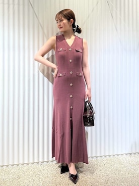 「ニットワンピース」｜SNIDELさん（レディース・153cm）の夏コーディネート