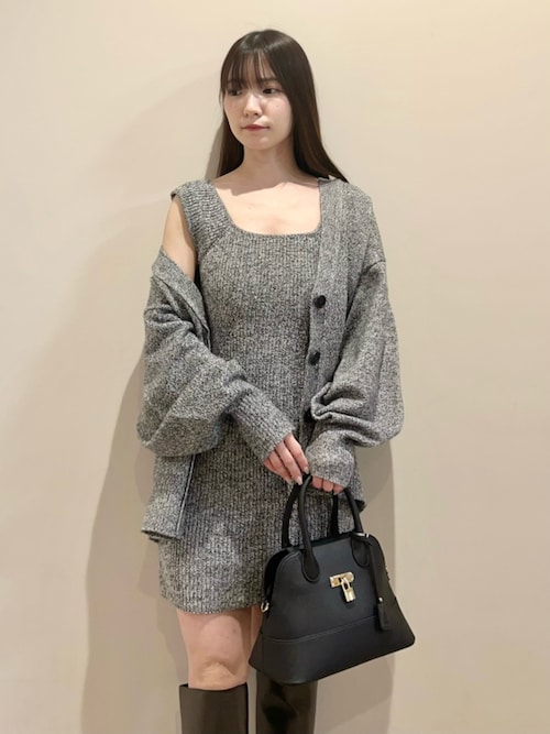 完売商品　SNIDEL ミニニットワンピース SNIDEL ミニニットワンピース グレー