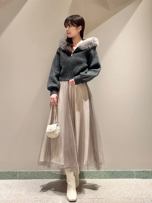 Sustainableファー付きニットパーカー（パーカー）｜SNIDEL